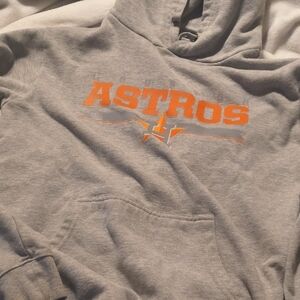 MLB Gray Hoodie with Orange Astros Logo